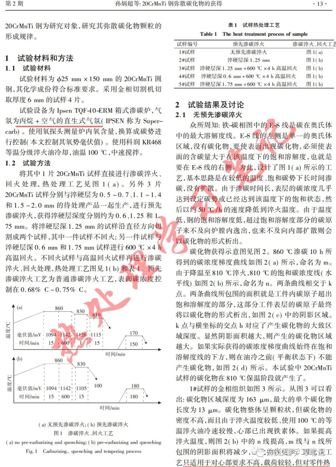 20CrMnTi钢弥散碳化物的获得-钢铁百科